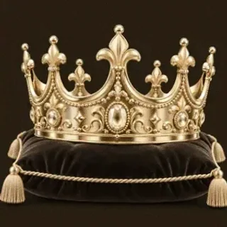 Gold crown on cushion — Mafia 77777