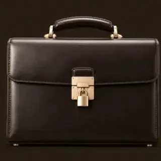 Locked leather briefcase — Mafia 77777