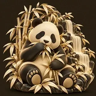Panda eating bamboo — Mafia 77777