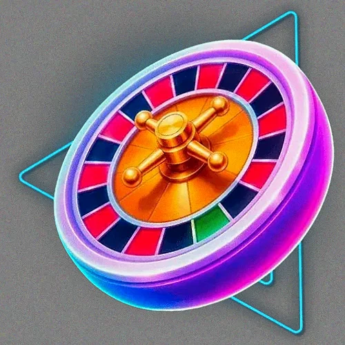 Neon roulette wheel